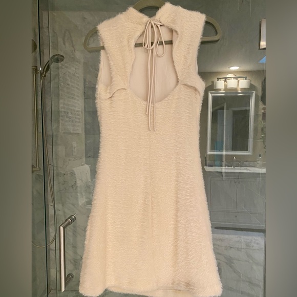 NWOT Express Cozy Knit Mock Neck
Sleeveless Open Back fuzzy above knee dress 👗 - Picture 3 of 16